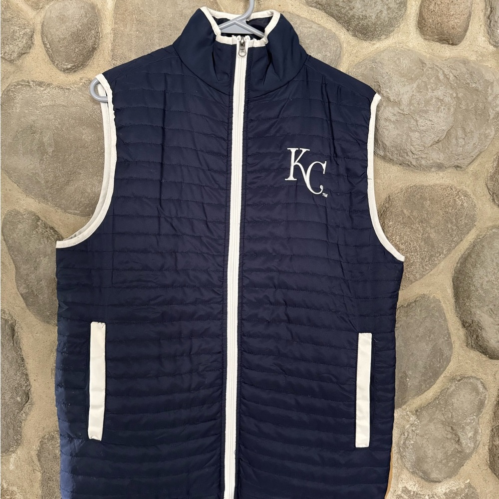 KC Royals x Miller Lite Quilted Vest – Adult Medium – 100% Polyester